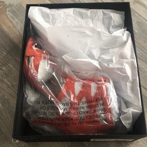 Steve Madden orange suede stilettos.